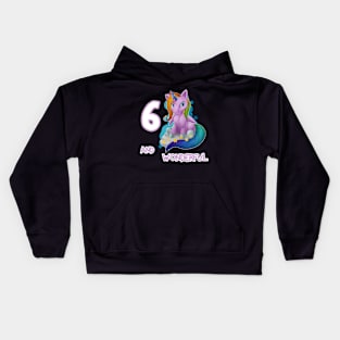 I´m 6 and wonderful design for boy or girl Kids Hoodie